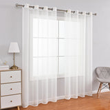 Maxbell Modern Voile Curtains Exquisite Curtains for Living Room Decoration White