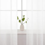 Maxbell Modern Voile Curtains Exquisite Curtains for Living Room Decoration White