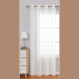 Maxbell Modern Voile Curtains Exquisite Curtains for Living Room Decoration White