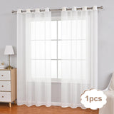 Maxbell Modern Voile Curtains Exquisite Curtains for Living Room Decoration White