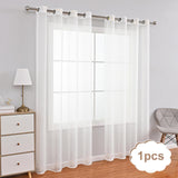 Maxbell Modern Voile Curtains Exquisite Curtains for Living Room Decoration White