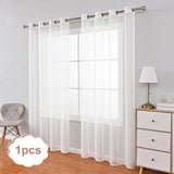 Maxbell Modern Voile Curtains Exquisite Curtains for Living Room Decoration White