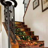 Maxbell 6Pcs Stair Stickers Stair Riser Decals Creative Christmas for Xmas Party