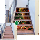 Maxbell 6Pcs Stair Stickers Stair Riser Decals Creative Christmas for Xmas Party