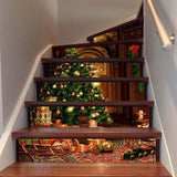 Maxbell 6Pcs Stair Stickers Stair Riser Decals Creative Christmas for Xmas Party