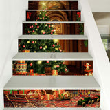 Maxbell 6Pcs Stair Stickers Stair Riser Decals Creative Christmas for Xmas Party