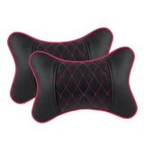 Maxbell 2Pcs Seat Head Cushion Car Accessories Rest Cushion Soft for Car Style F