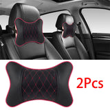 Maxbell 2Pcs Seat Head Cushion Car Accessories Rest Cushion Soft for Car Style F