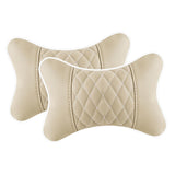 Maxbell 2Pcs Seat Head Cushion Car Accessories Rest Cushion Soft for Car Style I