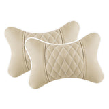 Maxbell 2Pcs Seat Head Cushion Car Accessories Rest Cushion Soft for Car Style I