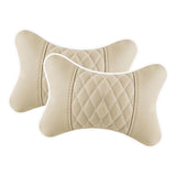Maxbell 2Pcs Seat Head Cushion Car Accessories Rest Cushion Soft for Car Style I