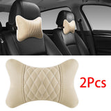 Maxbell 2Pcs Seat Head Cushion Car Accessories Rest Cushion Soft for Car Style I