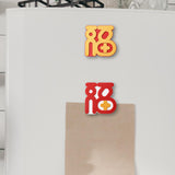 Maxbell 2 Pieces New Year Refrigerator Magnets for Whiteboards Restaurant Style C