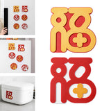 Maxbell 2 Pieces New Year Refrigerator Magnets for Whiteboards Restaurant Style C