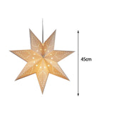 Maxbell Star Light Hanging Light Fixture Hanging for Garden Holiday Decor White 45cm
