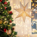 Maxbell Star Light Hanging Light Fixture Hanging for Garden Holiday Decor White 45cm