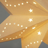 Maxbell Star Light Hanging Light Fixture Hanging for Garden Holiday Decor White 75cm