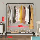 Maxbell Laundry Drying Rack Garment steel with Shoes Shelf for Dorm Indoor black