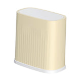 Maxbell Trash Can with Press Type Lid Garbage Container Bin for Office Bedroom Home 12L Khaki