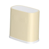 Maxbell Trash Can with Press Type Lid Garbage Container Bin for Office Bedroom Home 12L Khaki