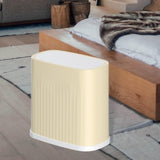 Maxbell Trash Can with Press Type Lid Garbage Container Bin for Office Bedroom Home 12L Khaki