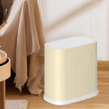 Maxbell Trash Can with Press Type Lid Garbage Container Bin for Office Bedroom Home 15L Khaki