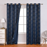 Maxbell Luxury Window Curtains Blackout Curtains for Bedroom Home Sliding Glass Door 100cmx250cm