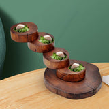 Maxbell Rotating Steps Stairs Meat Plate Sushi Plate Dish for Hotel Party Ornaments