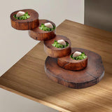 Maxbell Rotating Steps Stairs Meat Plate Sushi Plate Dish for Hotel Party Ornaments