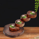 Maxbell Rotating Steps Stairs Meat Plate Sushi Plate Dish for Hotel Party Ornaments