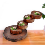 Maxbell Rotating Steps Stairs Meat Plate Sushi Plate Dish for Hotel Party Ornaments