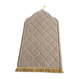 Maxbell Portable Prayer Mat Collectible Floor Carpet Area Rugs for Cafe Bar Indoor Beige Yellow