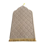Maxbell Portable Prayer Mat Collectible Floor Carpet Area Rugs for Cafe Bar Indoor Beige Yellow
