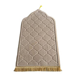 Maxbell Portable Prayer Mat Collectible Floor Carpet Area Rugs for Cafe Bar Indoor Beige Yellow