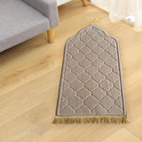 Maxbell Portable Prayer Mat Collectible Floor Carpet Area Rugs for Cafe Bar Indoor Beige Yellow