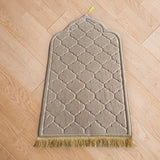 Maxbell Portable Prayer Mat Collectible Floor Carpet Area Rugs for Cafe Bar Indoor Beige Yellow