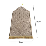 Maxbell Portable Prayer Mat Collectible Floor Carpet Area Rugs for Cafe Bar Indoor Beige Yellow