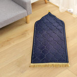 Maxbell Portable Prayer Mat Collectible Floor Carpet Area Rugs for Cafe Bar Indoor Blue