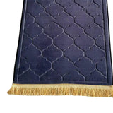 Maxbell Portable Prayer Mat Collectible Floor Carpet Area Rugs for Cafe Bar Indoor Blue
