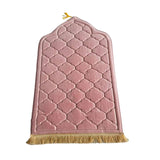 Maxbell Portable Prayer Mat Collectible Floor Carpet Area Rugs for Cafe Bar Indoor Pink