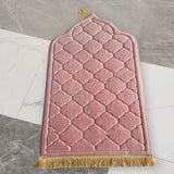 Maxbell Portable Prayer Mat Collectible Floor Carpet Area Rugs for Cafe Bar Indoor Pink