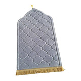 Maxbell Portable Prayer Mat Collectible Floor Carpet Area Rugs for Cafe Bar Indoor Light Gray
