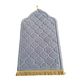 Maxbell Portable Prayer Mat Collectible Floor Carpet Area Rugs for Cafe Bar Indoor Light Gray