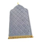 Maxbell Portable Prayer Mat Collectible Floor Carpet Area Rugs for Cafe Bar Indoor Light Gray