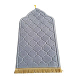 Maxbell Portable Prayer Mat Collectible Floor Carpet Area Rugs for Cafe Bar Indoor Light Gray