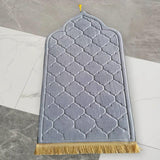 Maxbell Portable Prayer Mat Collectible Floor Carpet Area Rugs for Cafe Bar Indoor Light Gray