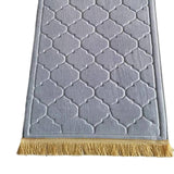 Maxbell Portable Prayer Mat Collectible Floor Carpet Area Rugs for Cafe Bar Indoor Light Gray