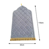 Maxbell Portable Prayer Mat Collectible Floor Carpet Area Rugs for Cafe Bar Indoor Light Gray