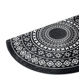 Maxbell Anti Slip Kitchen Floor Mats Fast Drying for Office Dining Room Living Room White Black 50x80cm