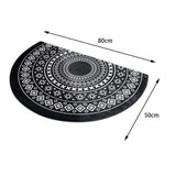 Maxbell Anti Slip Kitchen Floor Mats Fast Drying for Office Dining Room Living Room White Black 50x80cm